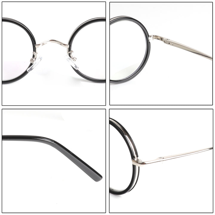 Chashma Ochki Unisex Full Rim Round Alloy Reading Glasses 618 Reading Glasses Chashma Ochki   