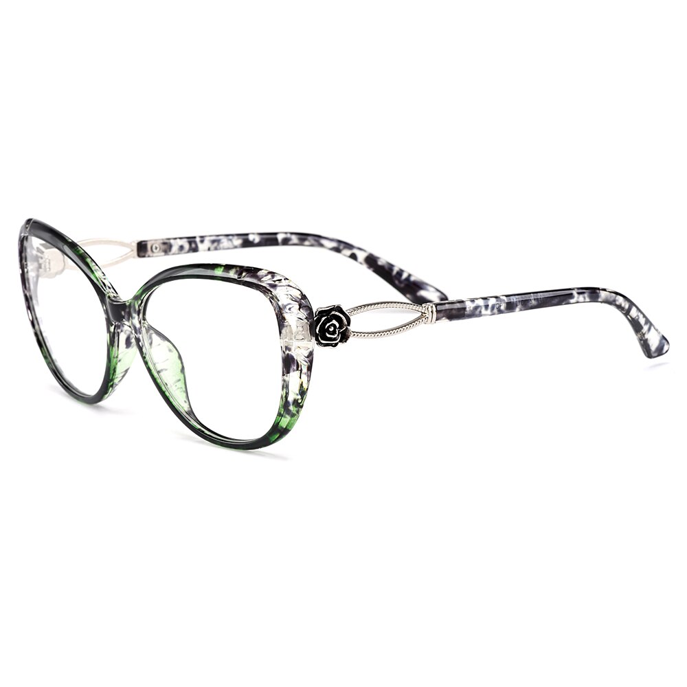 Women's Eyeglasses Ultra-Light Tr90 Big Frame Cat Eye M1772 Frame Gmei Optical C5  