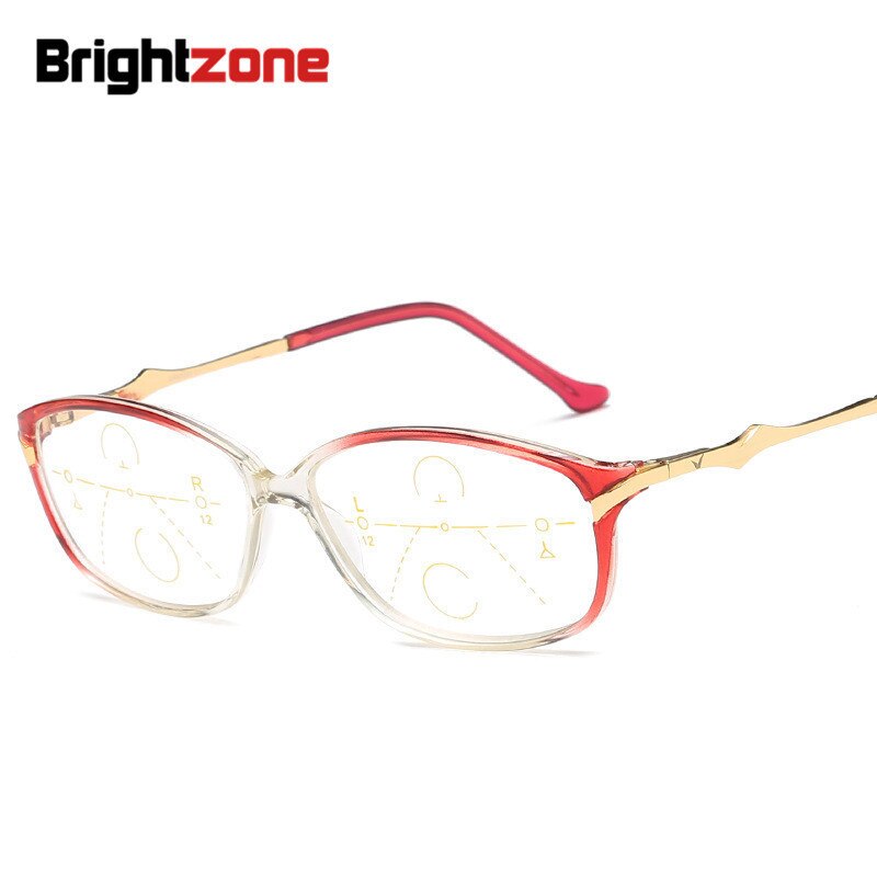 Unisex Plastic Titanium Full Frame Gradient Color Reading Glasses Reading Glasses Brightzone   