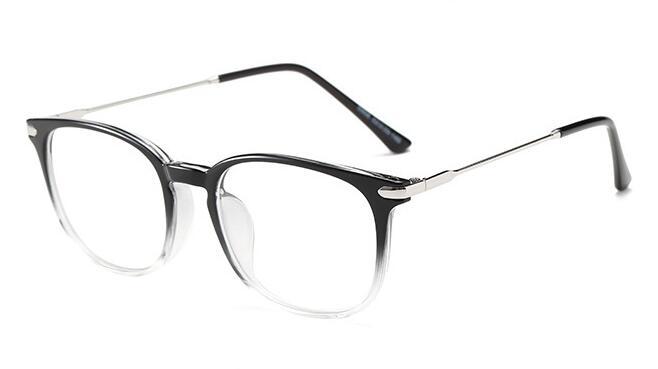 Unisex Eyeglasses Anti-blue Light Rays Tr90 12g Anti Blue Brightzone Black clear  