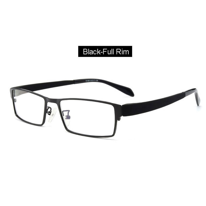 Hotochki Men's Full Rim IP Electroplated Alloy Frame Eyeglasses 1711 Full Rim Hotochki Black Full-Rim  
