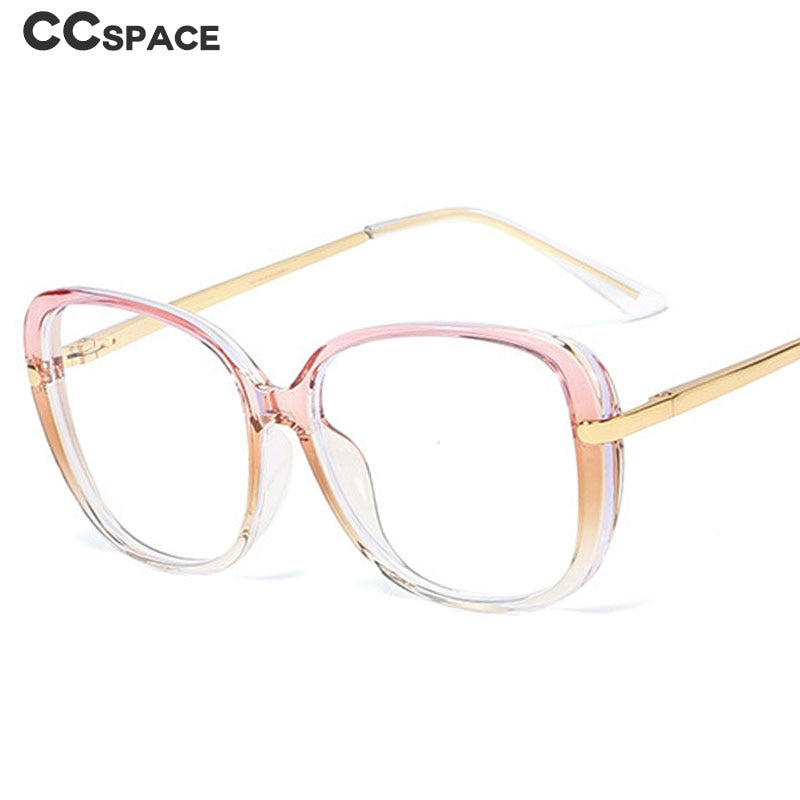 CCspace Unisex Full Rim Cat Eye Tr 90 Titanium Frame Eyeglasses 45836 Full Rim CCspace   