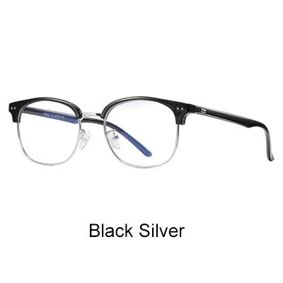 Ralferty Women's Eyeglasses Anti Blue Light Ultra-light TR90 D1821 Anti Blue Ralferty Black Silver  