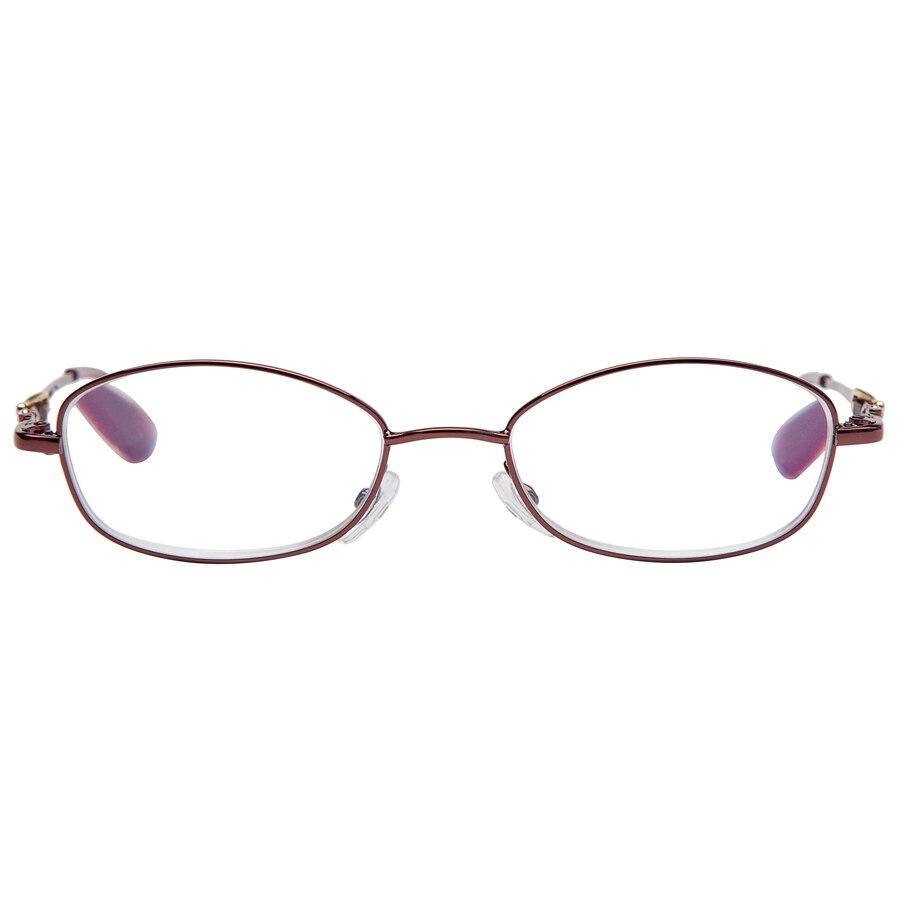 Women's Reading Glasses Round Full Rim Resin Alloy Frame Reading Glasses Brightzone +100 black 