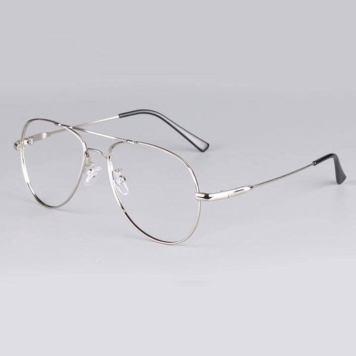 Reven Jate Full Rim Super Flexible Memery Metal Alloy Titanium Eyeglasses Frame For Men And Women With 5 Optional Colors Full Rim Reven Jate Silver  