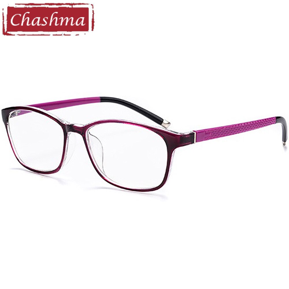 Unisex Eyeglasses TR90 Material Light Flexible 1631 Frame Chashma Purple  