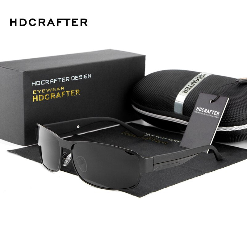 Hdcrafter Men's Sunglasses - Stylish & Protective Black