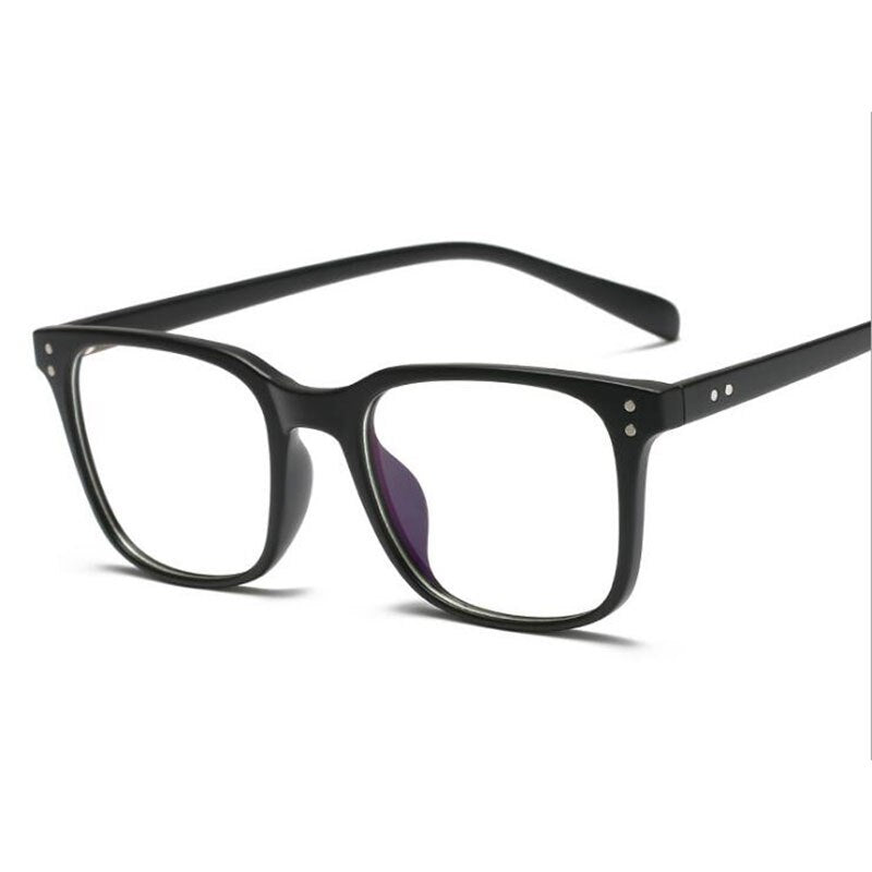 Hotochki Unisex Full Rim TR-90 Resin Square Acetate Frame Eyeglasses 5025 Full Rim Hotochki matte black  