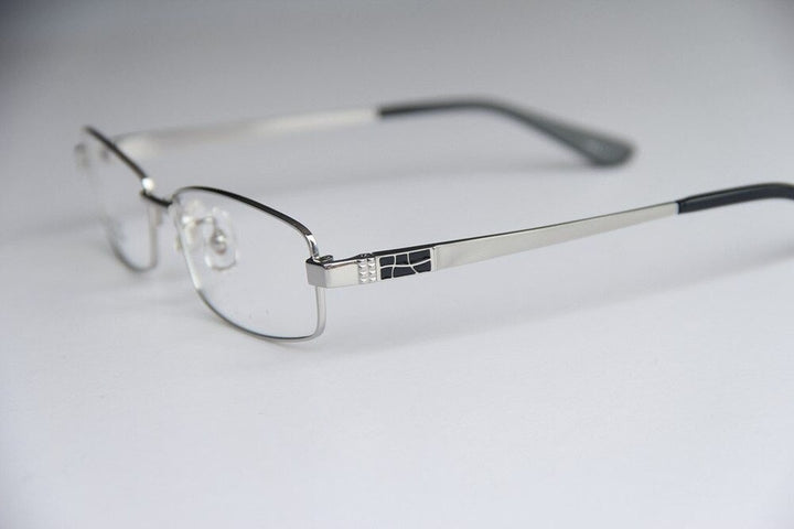 Men's Eyeglasses Pure Titanium 8835 Frame Chashma Silver  
