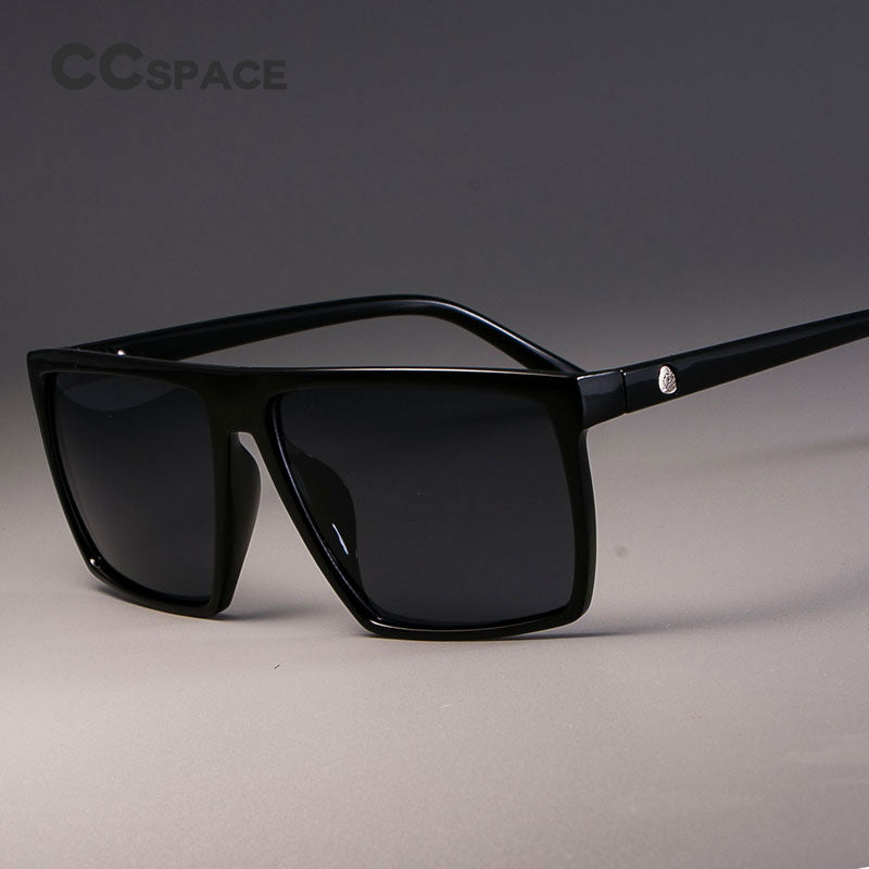 CCspace Unisex Full Rim Acetate Square Frame Steampunk Sunglasses Kulou Sunglasses CCspace Sunglasses   