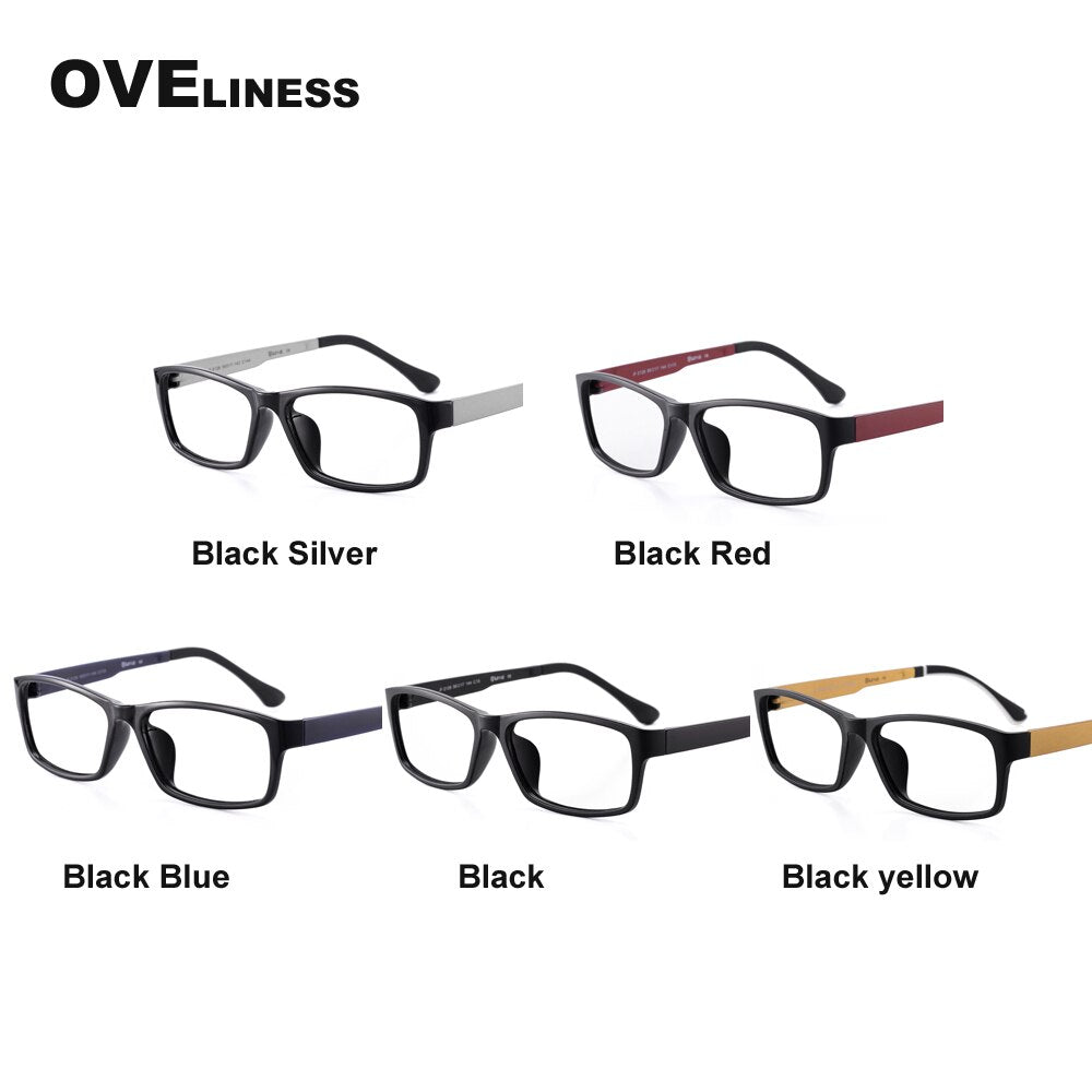 Oveliness Unisex Full Rim Square Tr 90 Titanium Eyeglasses 2126 Full Rim Oveliness   