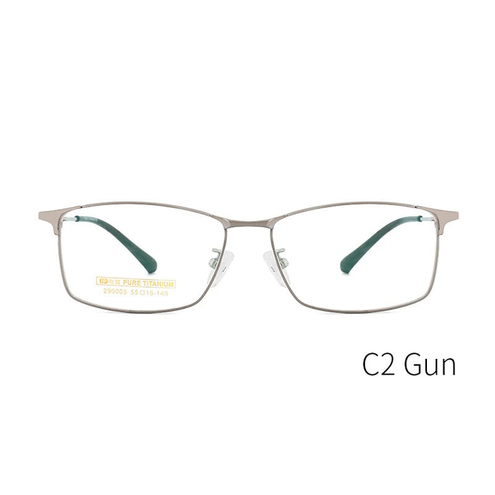 Kansept Men's Semi Rim Square Titanium Alloy Frame Eyeglasses 290005 Semi Rim Kansept 290005C2  