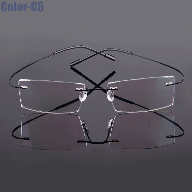Men's Eyeglasses Rimless Alloy 9 Colors T8089 Rimless Gmei Optical C6  