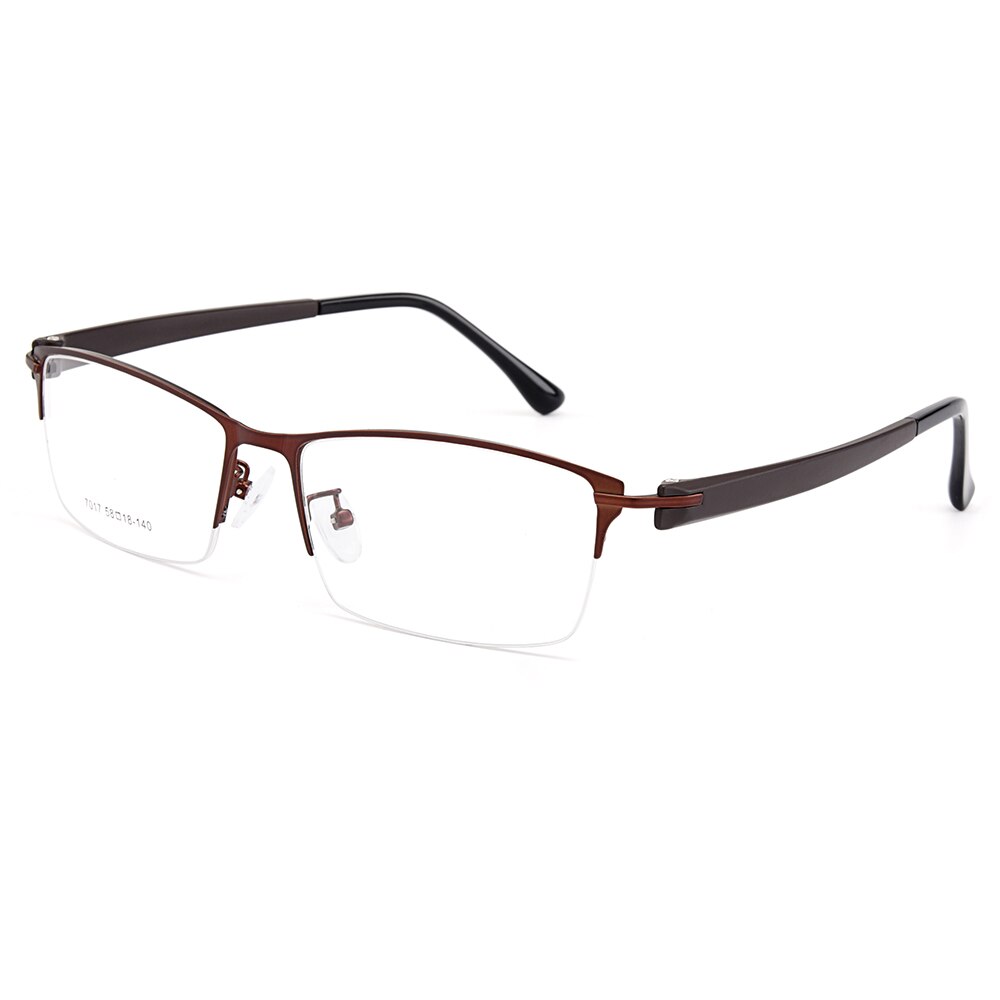 Men's Eyeglasses Semi Rim Titanium Alloy Square Y7017 Frame Gmei Optical   