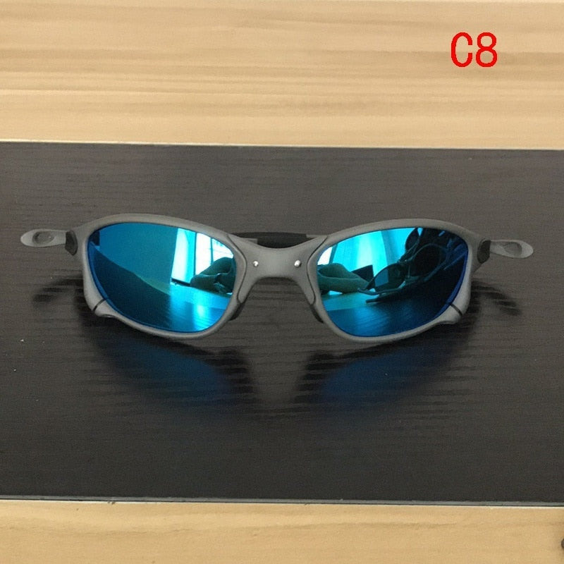Mtb Unisex Full Rim Rectangle Alloy Acetate Polarized Sunglasses Cp005-4 Sunglasses Mtb Sky blue One Size MULTI