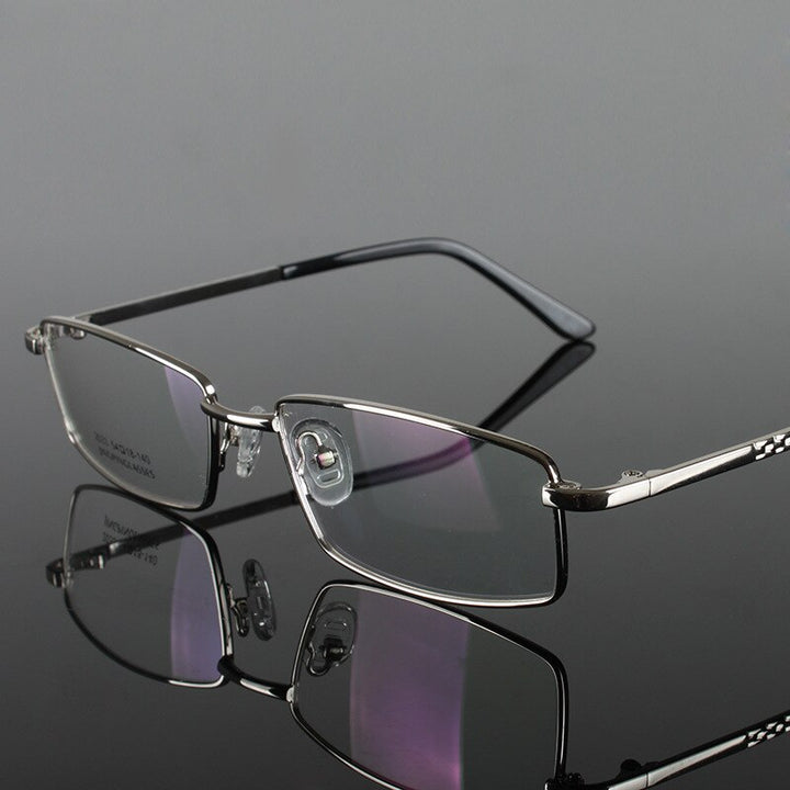 Men's Eyeglasses Alloy Frame Ultra Light 2033 Frame Chashma Silver  