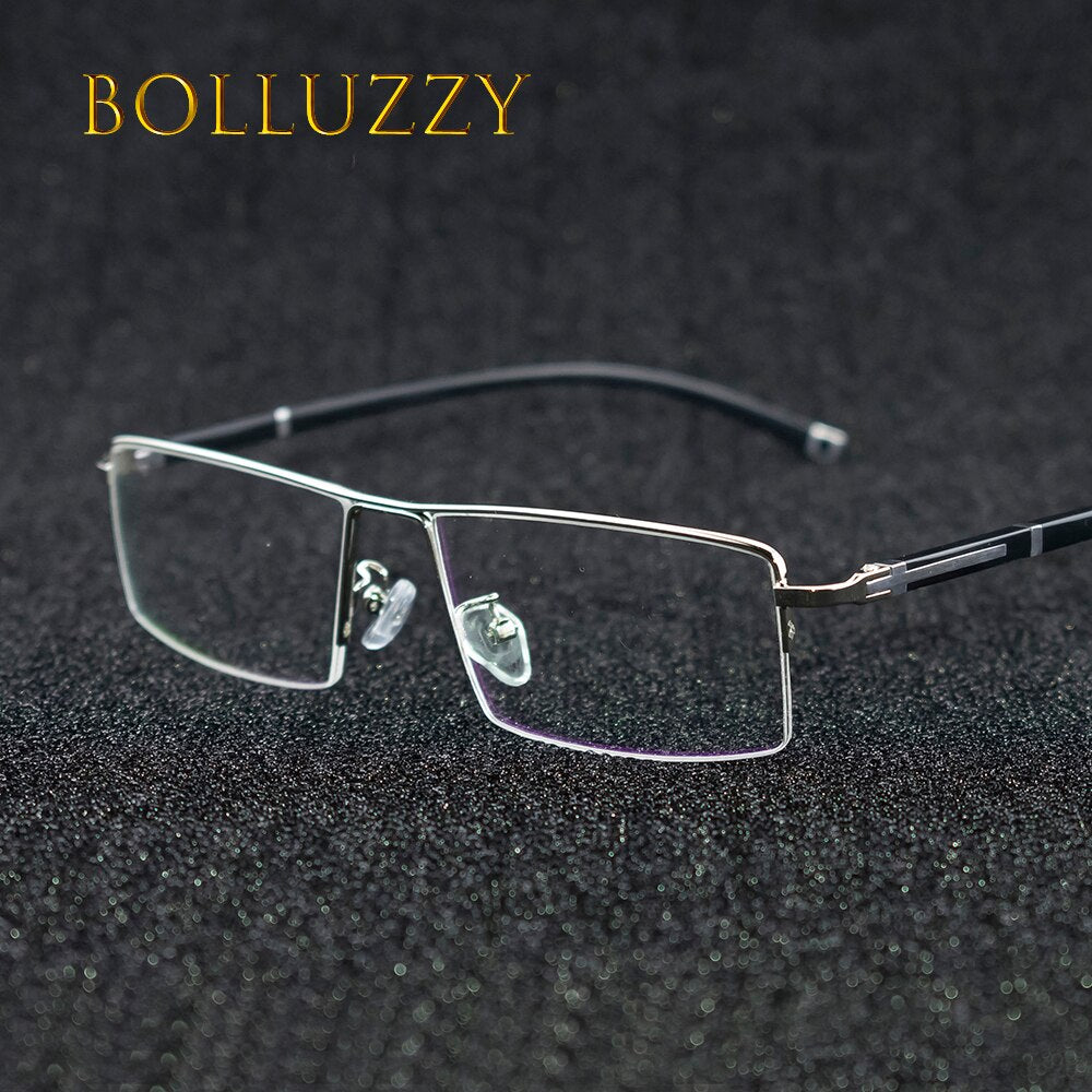 Men's Eyeglasses Alloy Half Rim 56200 Rimless Bolluzzy   