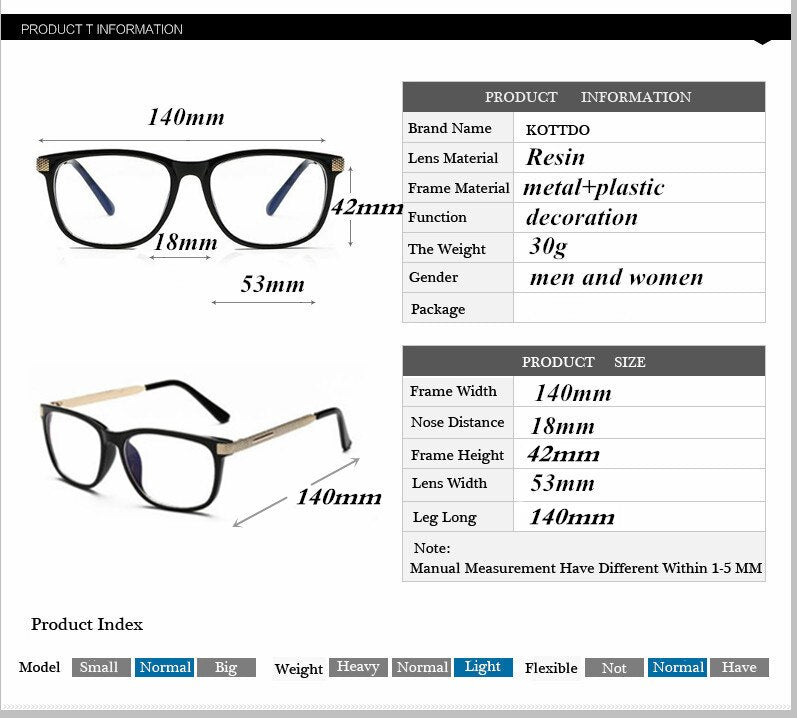 Kottdo Women Cat Eye Eyeglasses Frame Men Glasses Kt2360 – FuzWeb