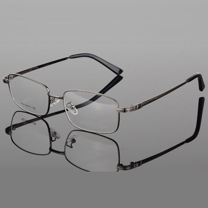 Reven Jate Alloy Eyeglasses Frame With 4 Optional Colors For Eyewear Free Assembly With Lens Frame Reven Jate gray  