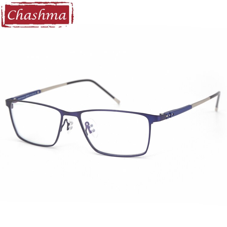 Men's Eyeglasses Alloy Frame Big Circle 140 9244 Frame Chashma Blue  