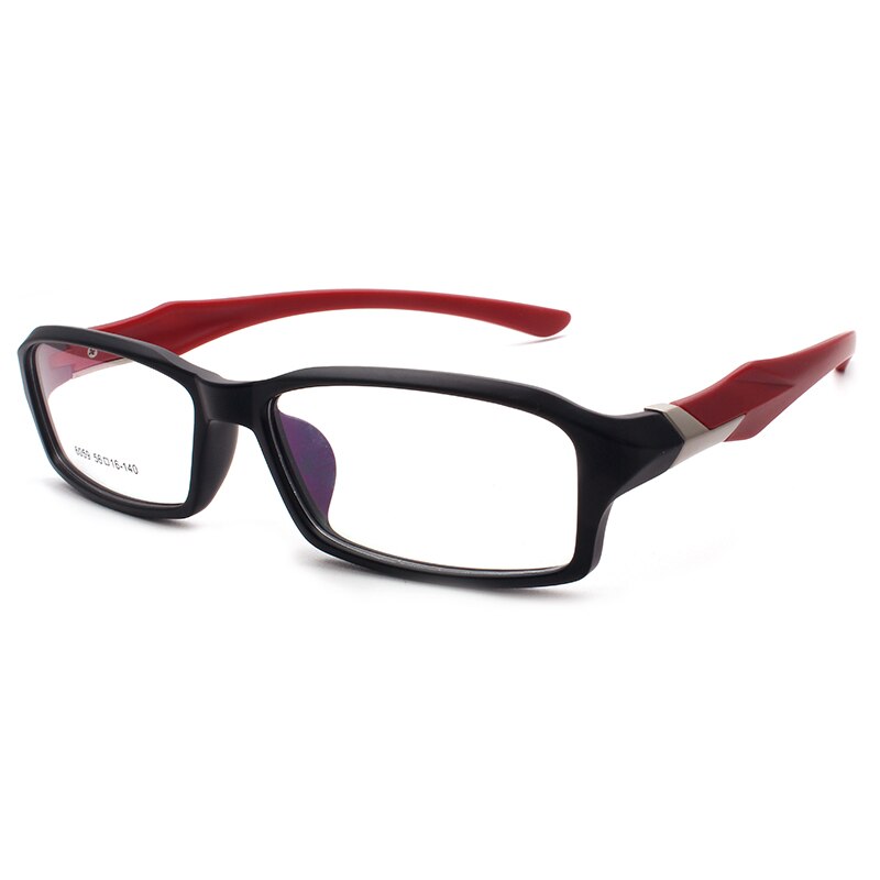 Unisex Sports Full Plastic Titanium Frame Eyeglasses 6059 Sport Eyewear Bclear   