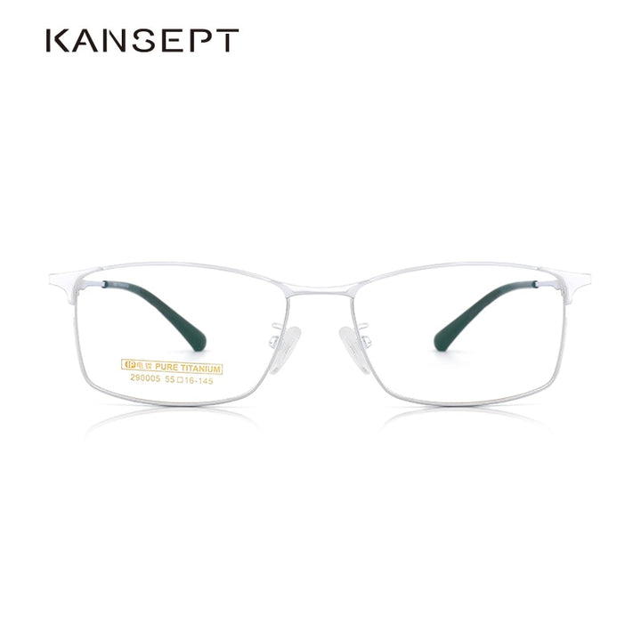 Kansept Men's Semi Rim Square Titanium Alloy Frame Eyeglasses 290005 Semi Rim Kansept   