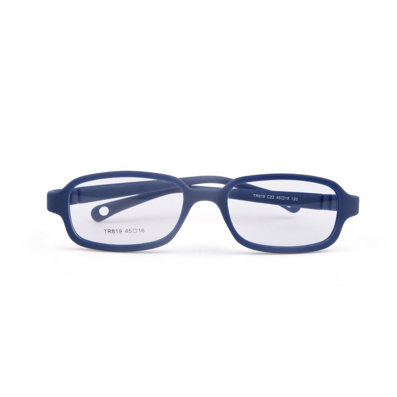 Unisex Children's Rectangular Round Eyeglasses Tr819-4516 Frame Brightzone C22 deep blue  