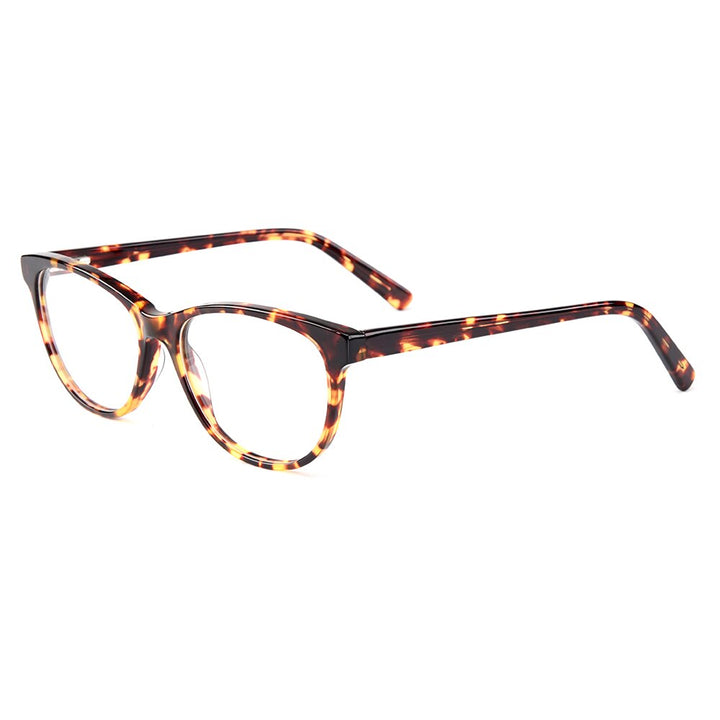 Women's Eyeglasses Acetate Cat Eye Full Rim Spring Hinges Yh6024 Full Rim Gmei Optical C2  