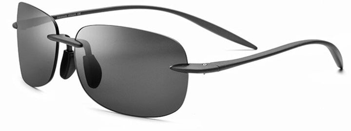 Men's Sunglasses Rimless Resin Titanium Th0031 Sunglasses Brightzone Gray  