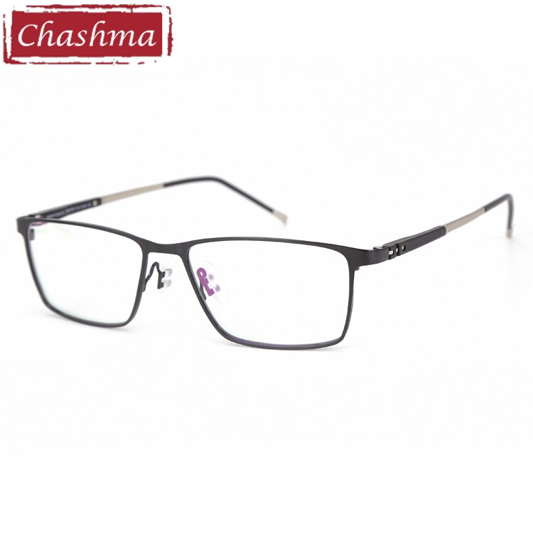 Men's Eyeglasses Alloy Frame Big Circle 140 9244 Frame Chashma black  