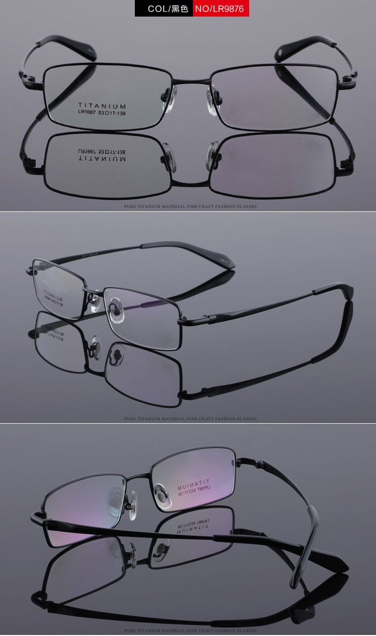 Mens titanium 2024 glasses frames