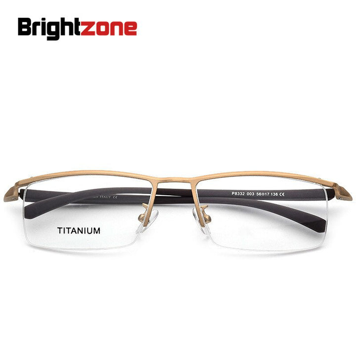 Unisex Eyeglasses Titanium Tr90 Half Spectacle Frame 8332 Frame Brightzone   