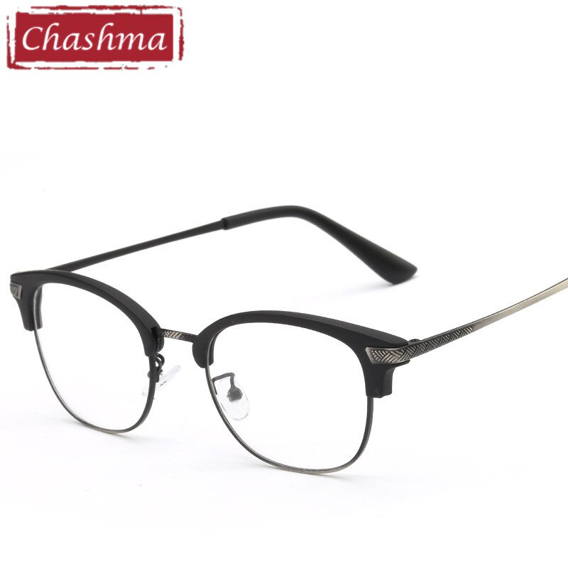 Unisex Eyeglasses TR90 Alloy Anti Blue Ray 51010 Frame Chashma Matte Black  