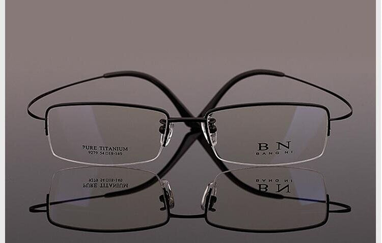 Men's Eyeglasses Pure Titanium Ultralight Comfort T9279 Frame Bclear   