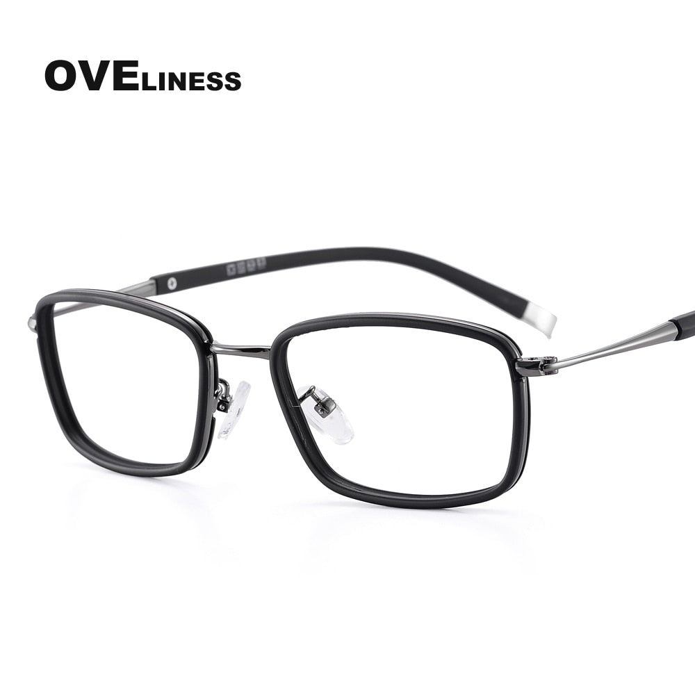 Oveliness Unisex Full Rim Square Alloy Eyeglasses 0037 Full Rim Oveliness   