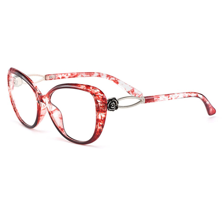 Women's Eyeglasses Ultra-Light Tr90 Big Frame Cat Eye M1772 Frame Gmei Optical C4  