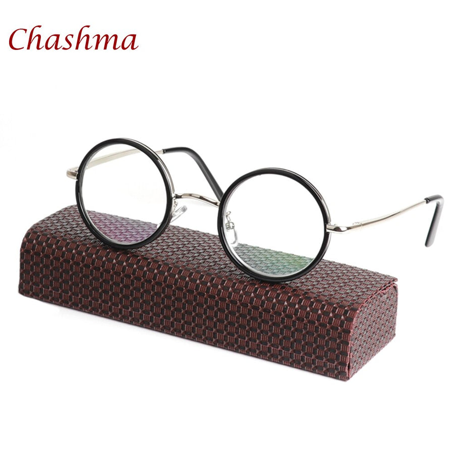 Chashma Ochki Unisex Full Rim Round Alloy Reading Glasses 618 Reading Glasses Chashma Ochki   