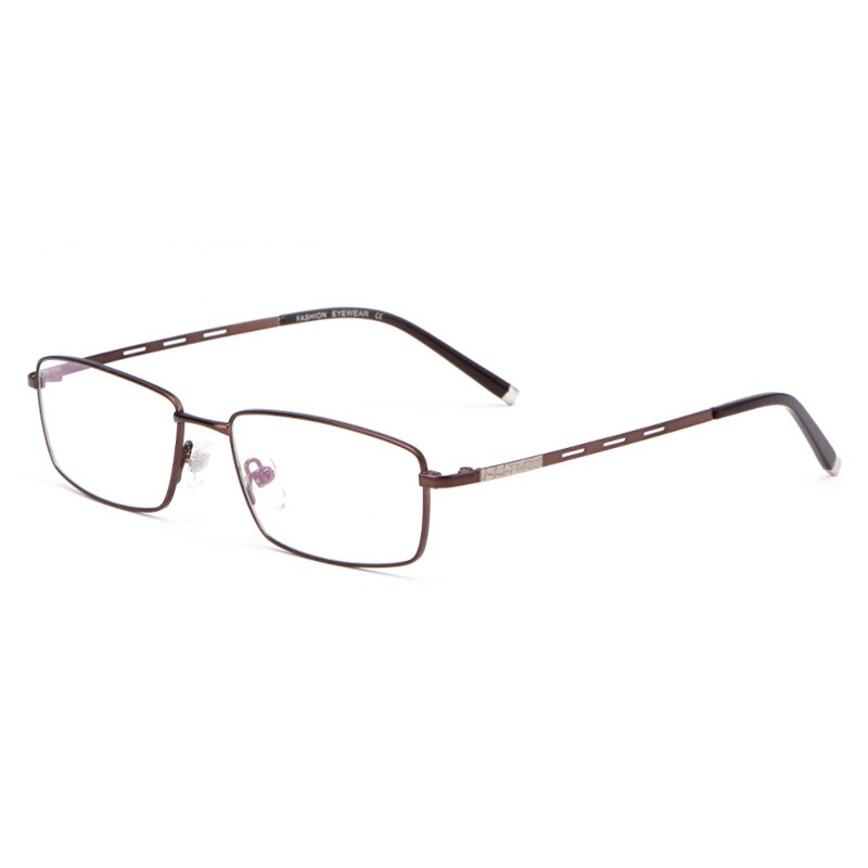 Handoer Men's Full Rim Square Alloy Eyeglasses F3099 Full Rim Handoer Auburn  