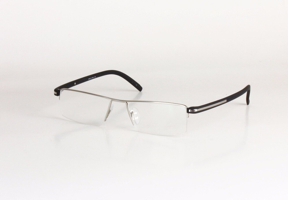 Men's Eyeglasses Alloy TR 90 Temple 8127 Frame Chashma Silver  
