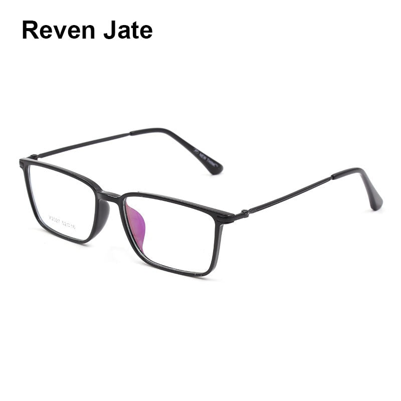 Reven Jate Unisex Full Rim Square Tr 90 Alloy Eyeglasses X2027 Full Rim Reven Jate   