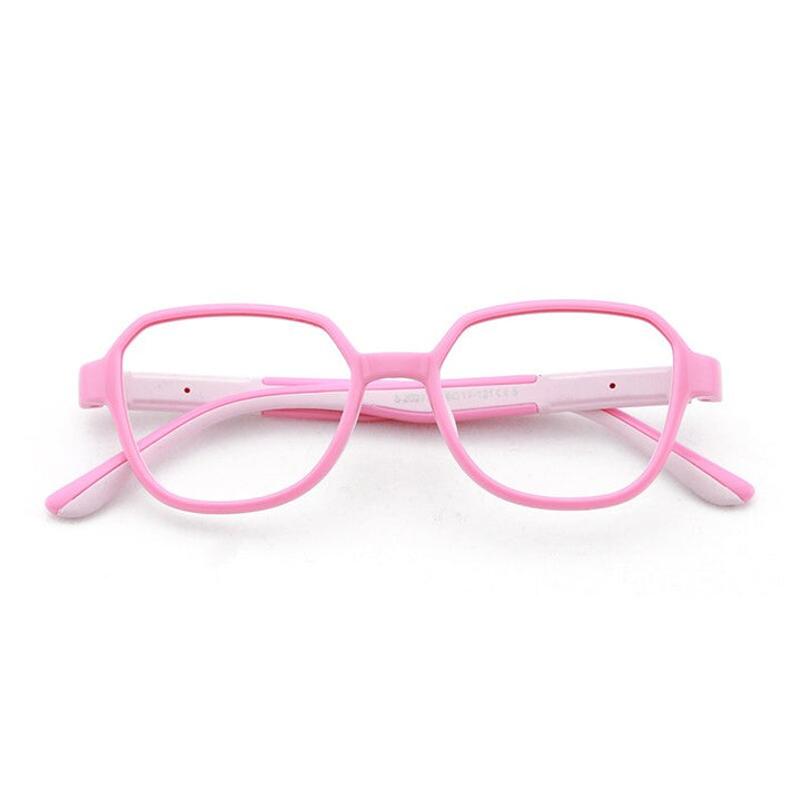 Unisex Children's Anti Blue Light Eyeglasses S2027 Anti Blue Brightzone Pink  