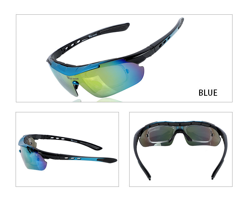 West Biking Polarized Sport Sunglasses - unisex Full Rim Acetate YP0703111AA Black / China