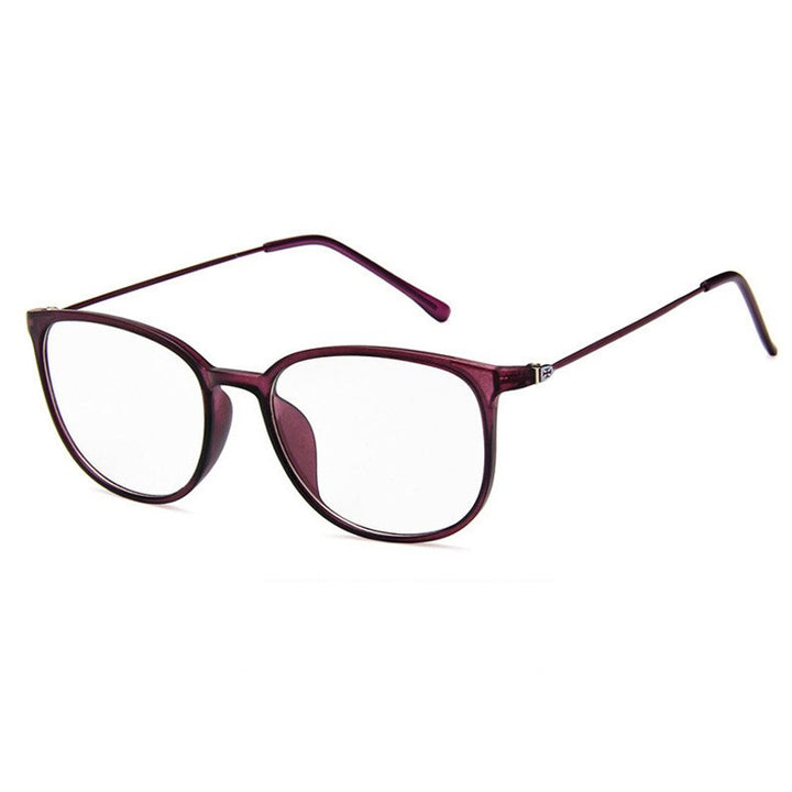 Reven Jate Model No.872 Slim Frame Eyeglasses Frame Glasses Spectacles Eyewear For Men And Women Frame Reven Jate purple  