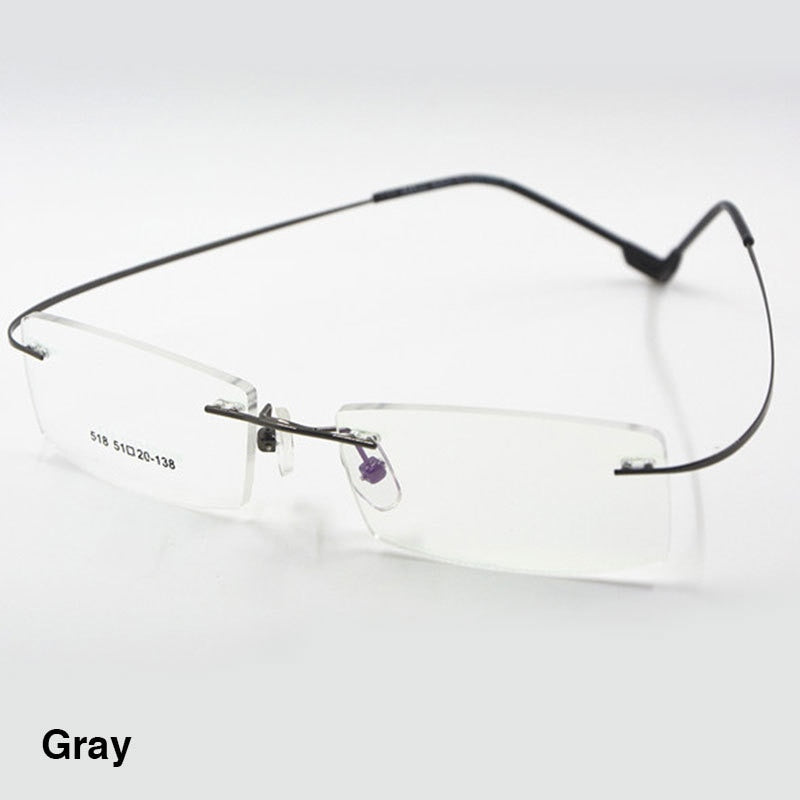 Reven Jate Unisex Rimless Square Titanium Alloy Eyeglasses 2241 Rimless Reven Jate   