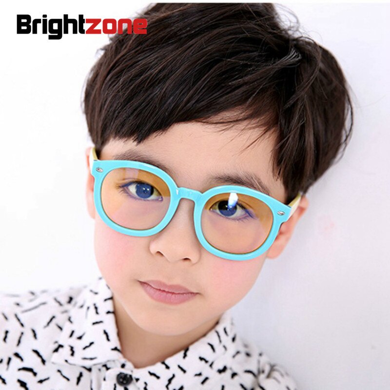 Children's Unisex Anti Blue Light Eyeglasses Candy Color Round Plastic Frame Anti Blue Brightzone   