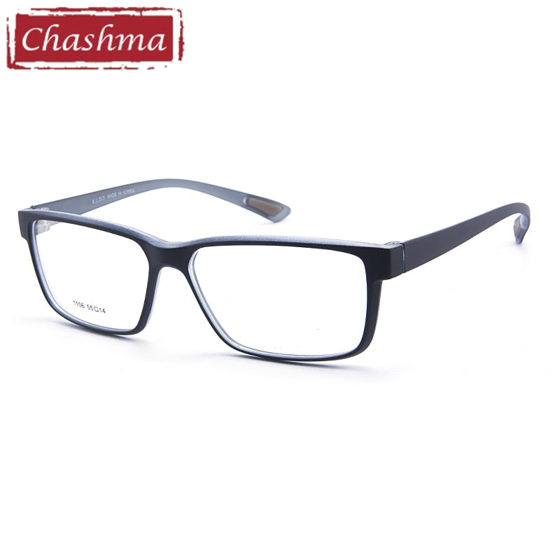 Chashma Men's Full Rim Big Square Tr 90 Titanium Sport Eyeglasses 1106 Full Rim Chashma   