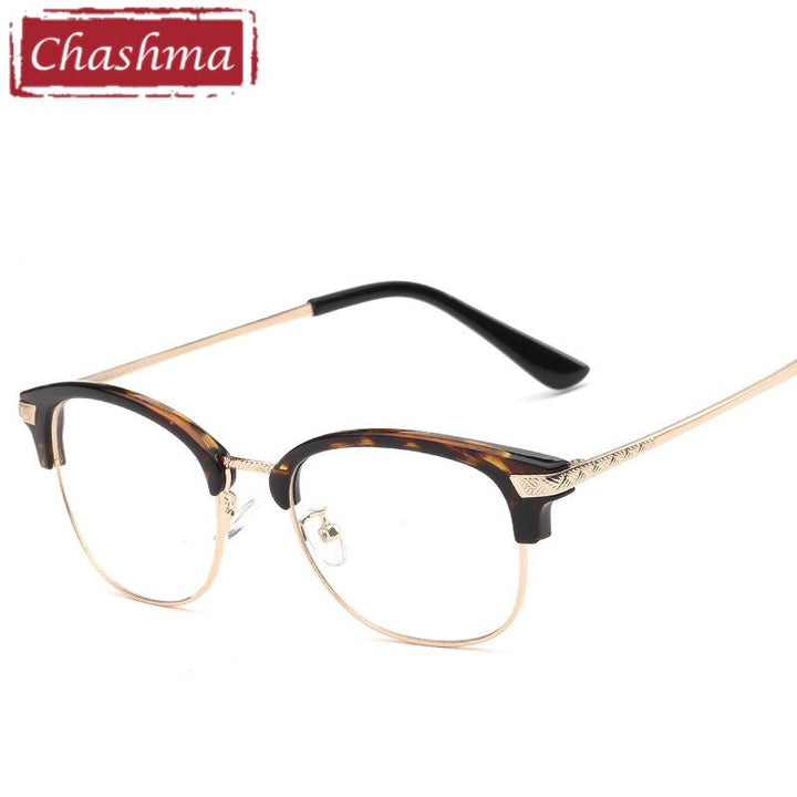Unisex Eyeglasses TR90 Alloy Anti Blue Ray 51010 Frame Chashma Leopard  