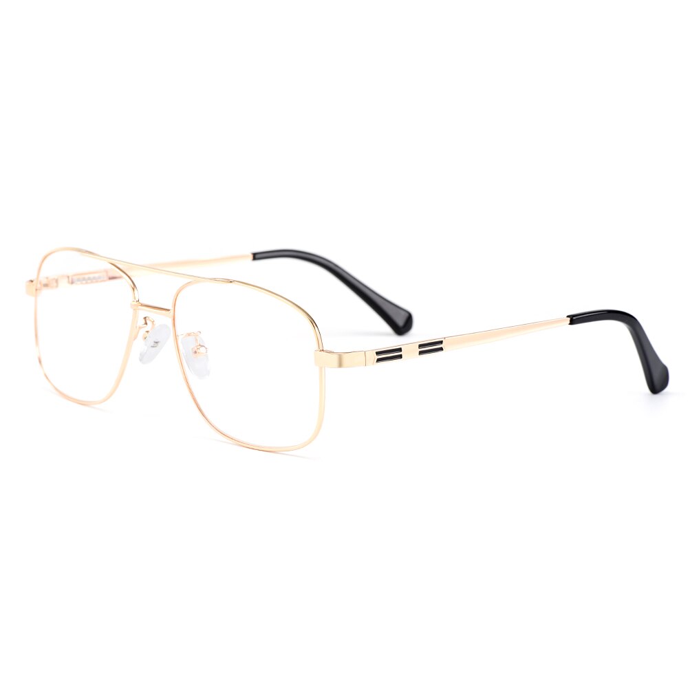 Men's Eyeglasses Square Full Rim Titanium Alloy Frame Y2256 Full Rim Gmei Optical C5 Golden  