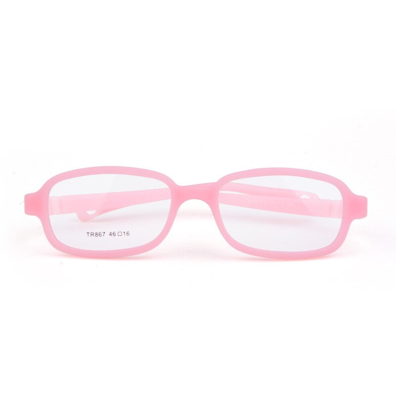 Unisex Children's Square Plastic Titanium Framed Eyeglasses Frame Brightzone C13 Pink  