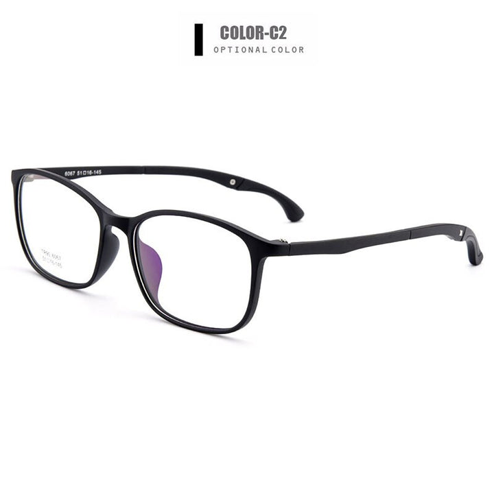 Men's Eyeglasses Ultra-Light Tr90 With Hangers Plastic M6067 Frame Gmei Optical C2  